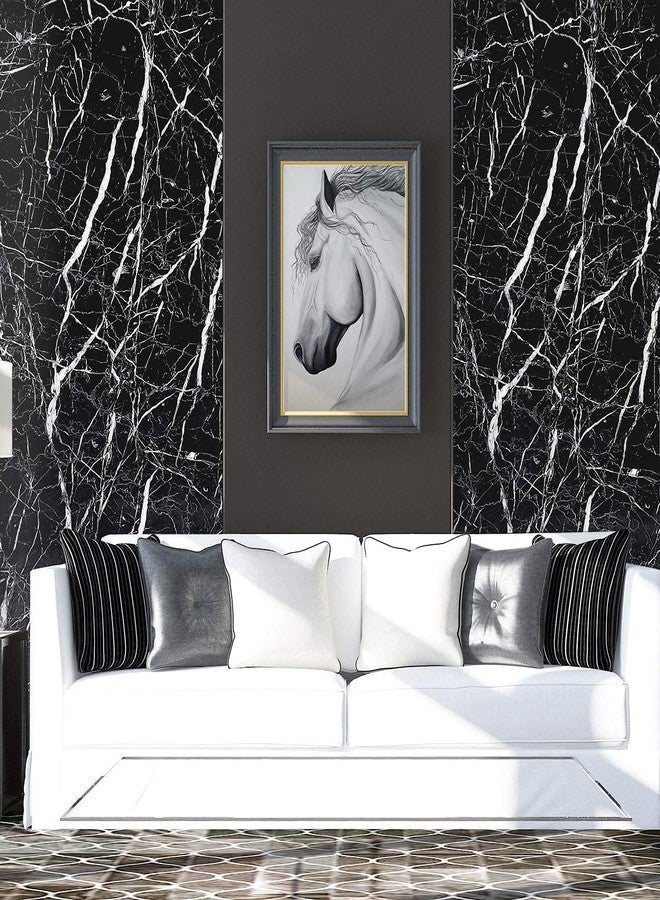 Quebers Kitchen Oil Proof Black Marble Wall Paper 200cm x 60cm CM Peel and Stick Countertops Waterproof, Anti-Mold,Self-Adhesive Wall Sticker Backsplash Marble Wall Paper (1) - Image 4